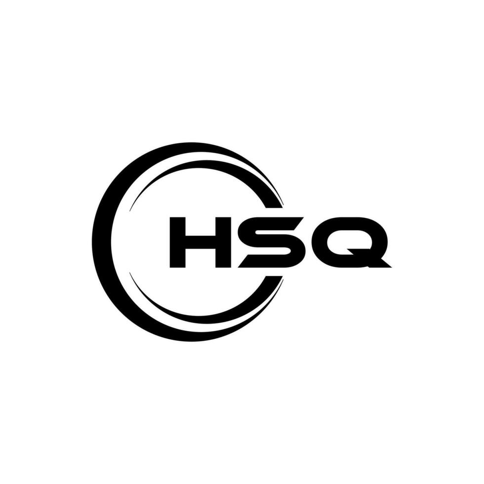 hsq lettre logo conception, inspiration pour une unique identité. moderne élégance et Créatif conception. filigrane votre Succès avec le frappant cette logo. vecteur