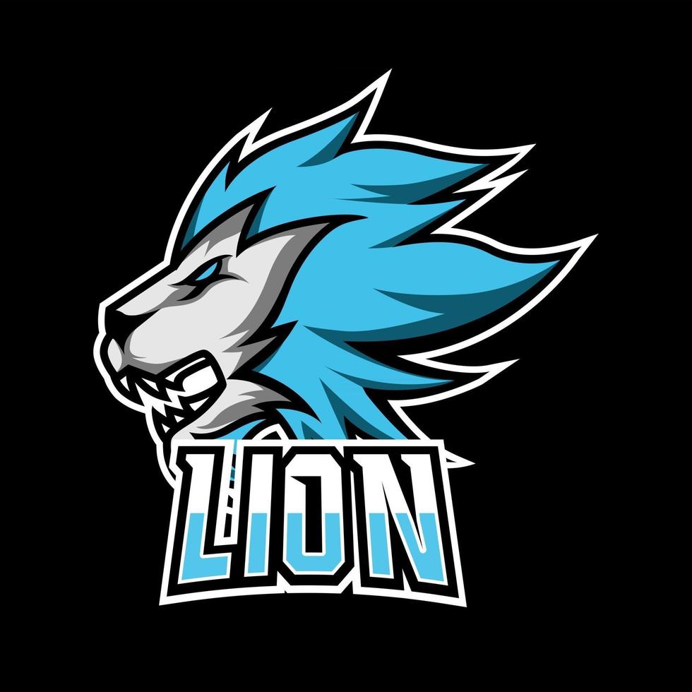 modèle de logo d'esport de jeu de sport de mascotte de jaguar de lion en colère pour le club d'équipe d'escouade de streamer vecteur