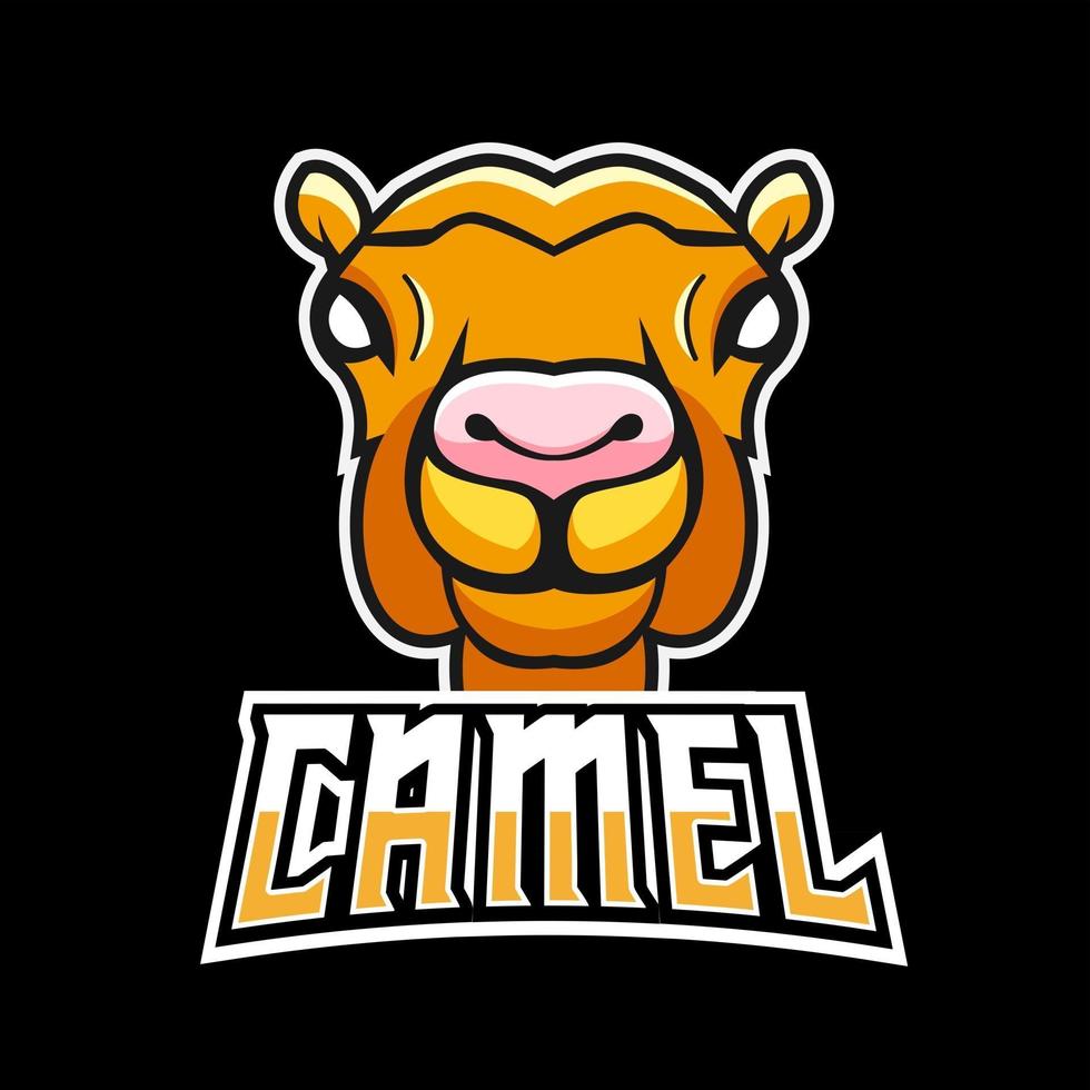 modèle de logo de mascotte de sport de chameau ou d'esport, pour votre équipe vecteur