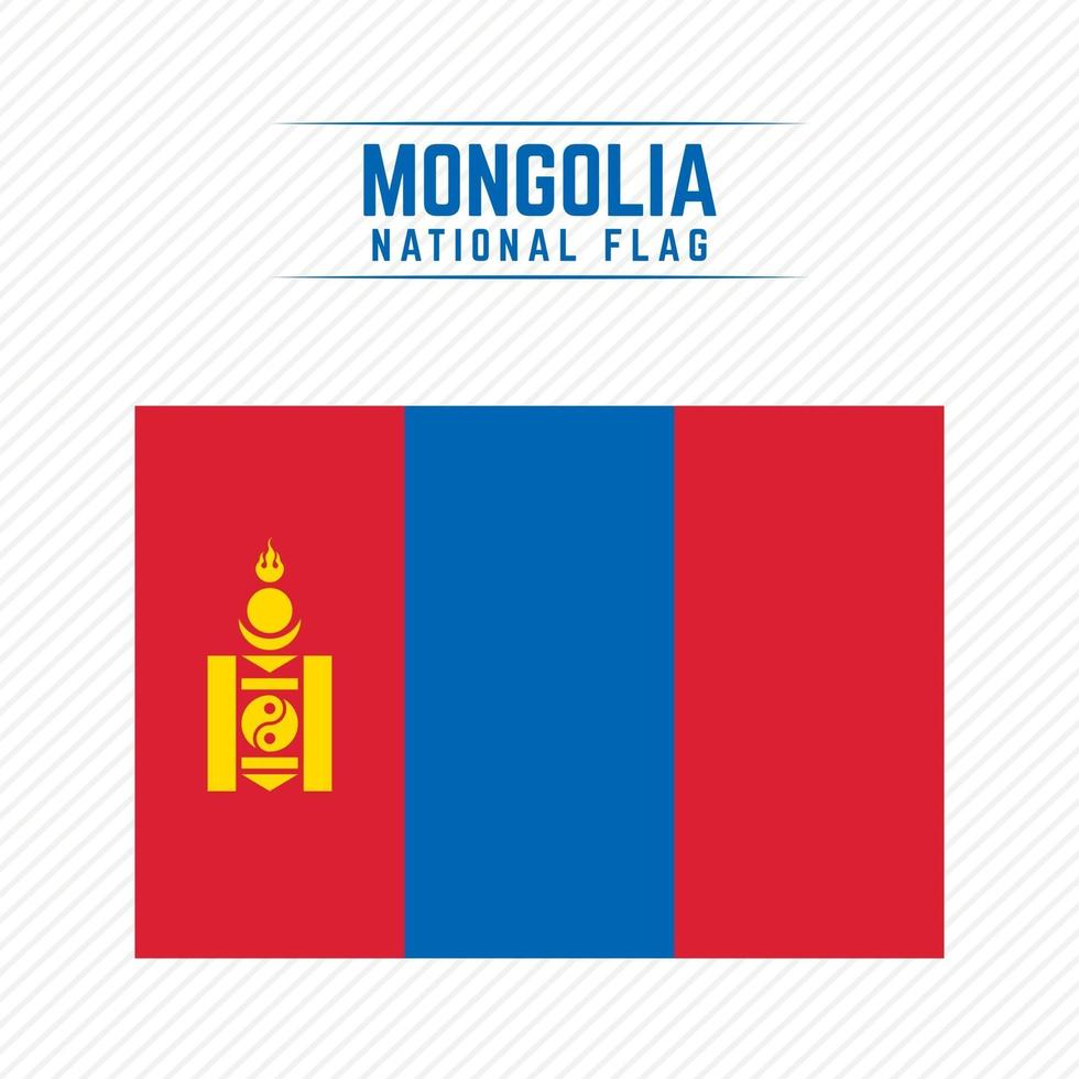 drapeau national de la mongolie vecteur