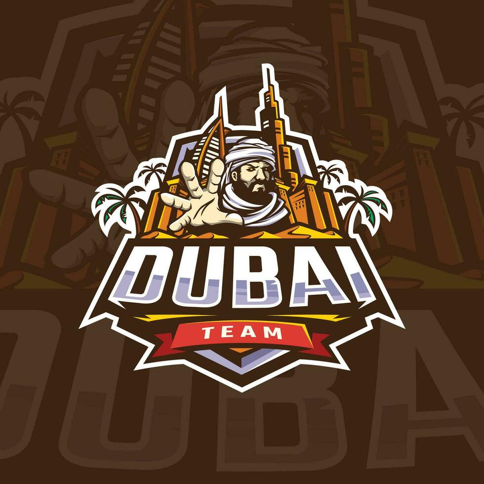 arabe sultan mascotte logo conception vecteur