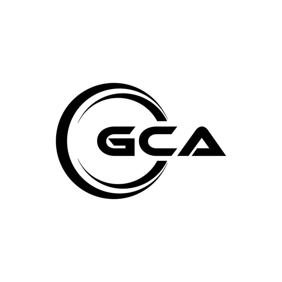 gca logo conception, inspiration pour une unique identité. moderne élégance et Créatif conception. filigrane votre Succès avec le frappant cette logo. vecteur