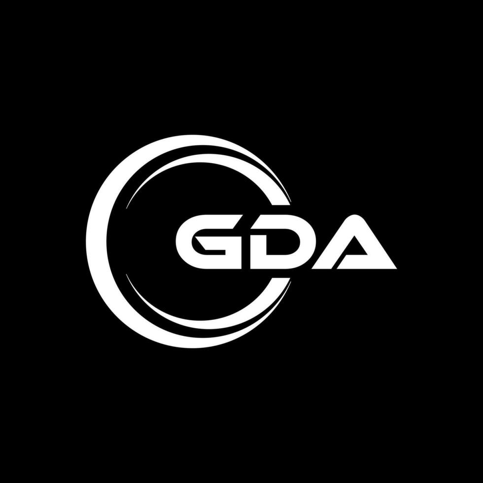 gda logo conception, inspiration pour une unique identité. moderne élégance et Créatif conception. filigrane votre Succès avec le frappant cette logo. vecteur