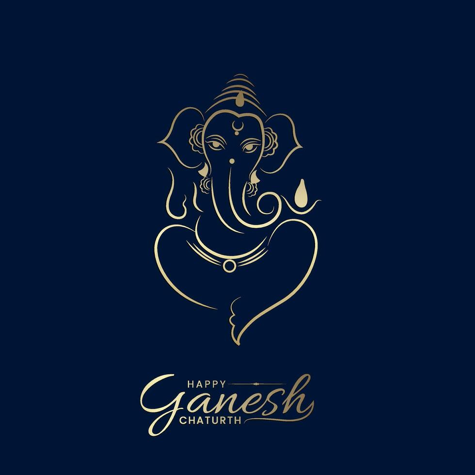 Seigneur ganpati illustration pour ganesh chaturthi Festival social médias Publier vecteur