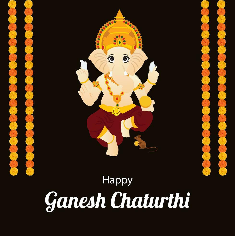 content ganesh chaturthi Indien hindou Festival vecteur fête