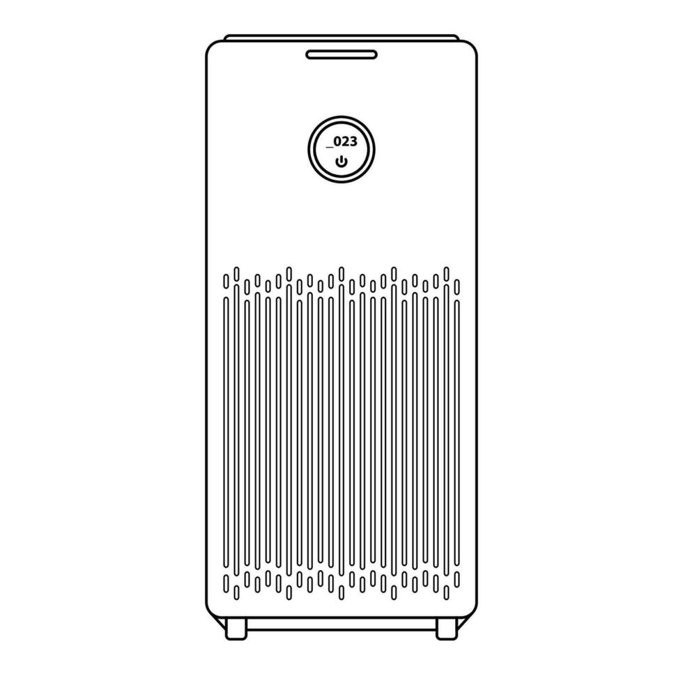 air purificateur contour icône illustration sur blanc Contexte vecteur