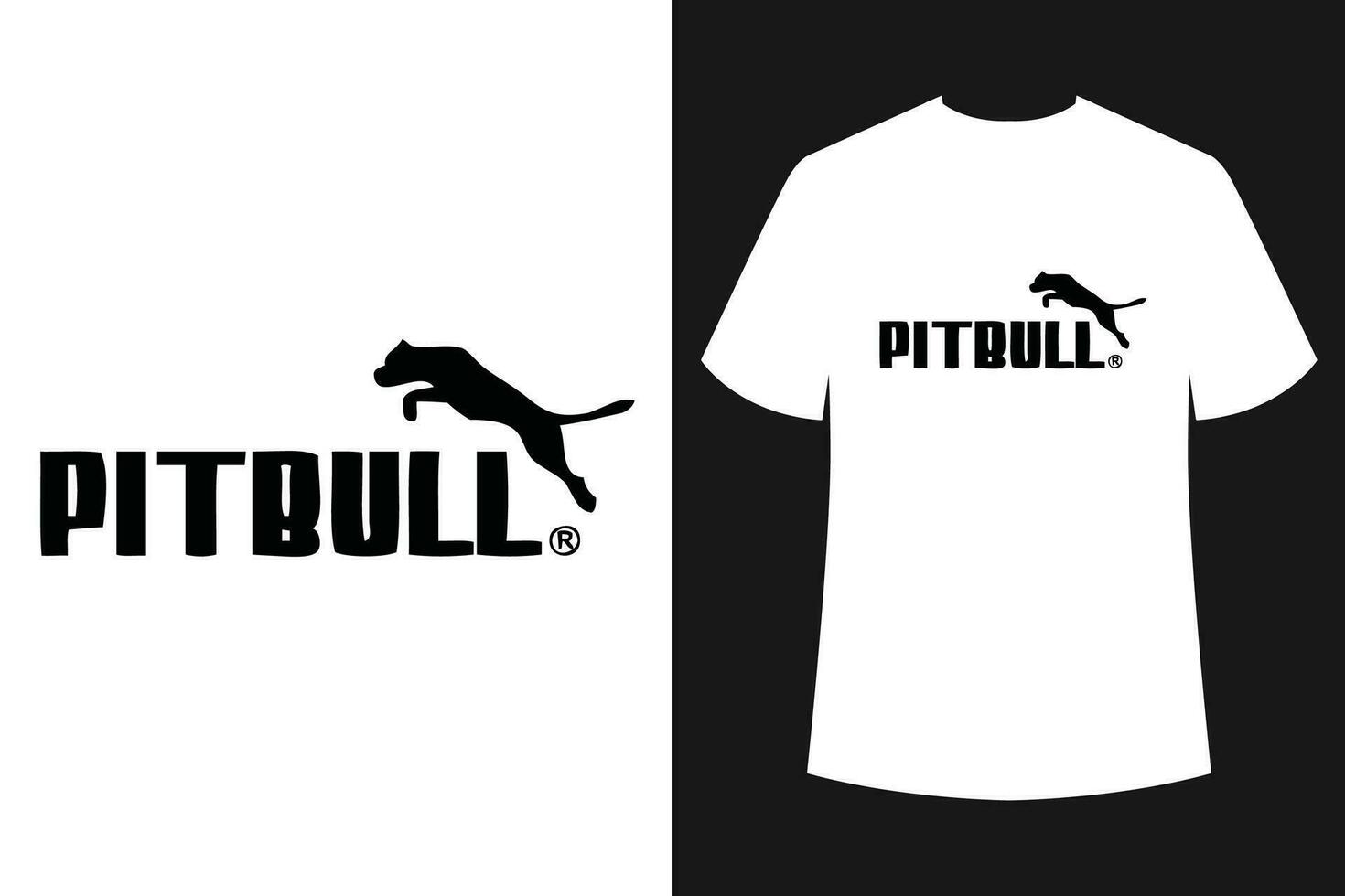 pitbull chien T-shirt conception vecteur