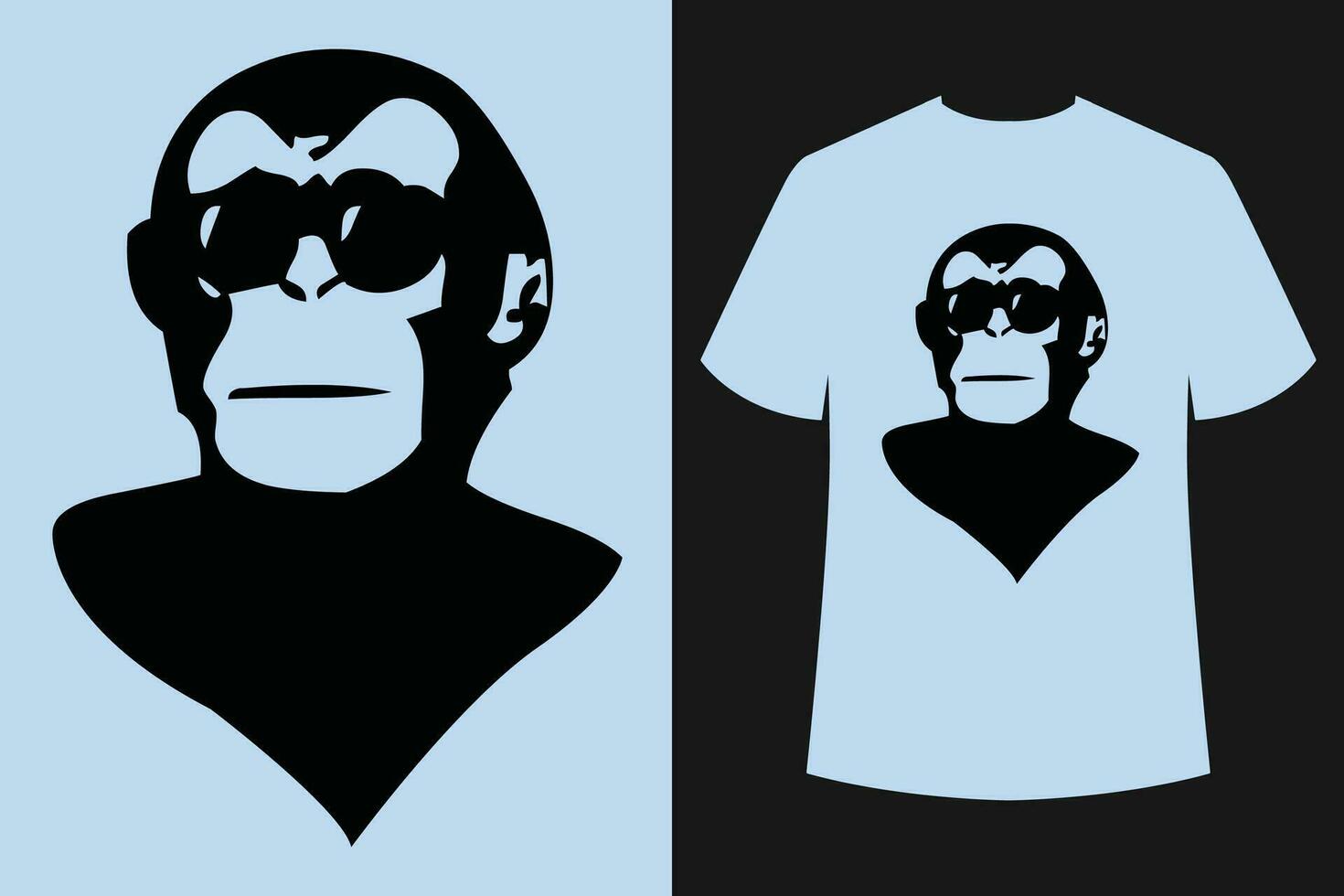 singe et gorille T-shirt conception vecteur