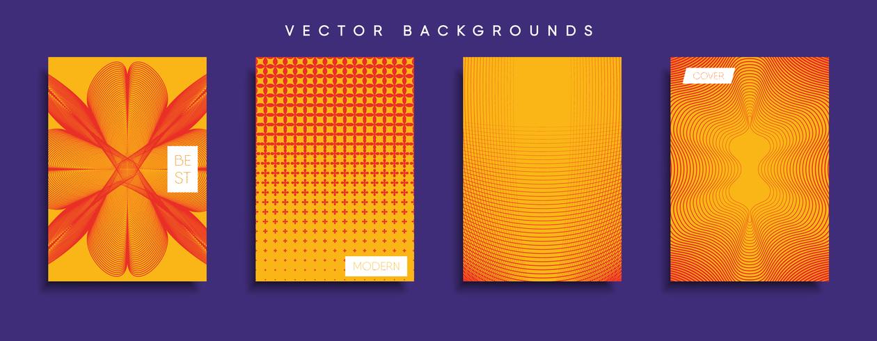 Dessins de couverture minimale de vecteur. Modèle de future affiche vecteur