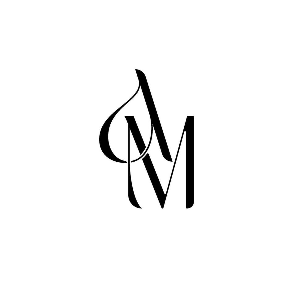 un m monogramme logo vecteur