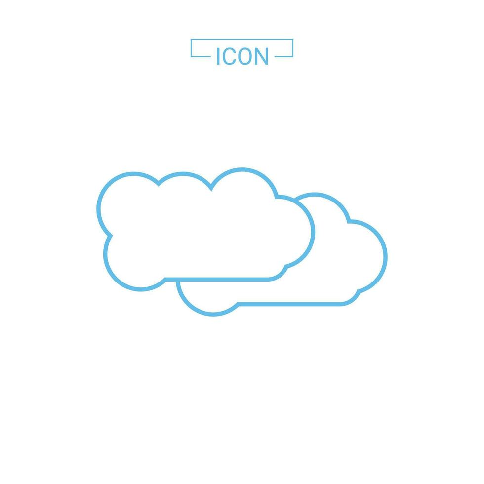 icône de vecteur de nuages isolé sur fond blanc
