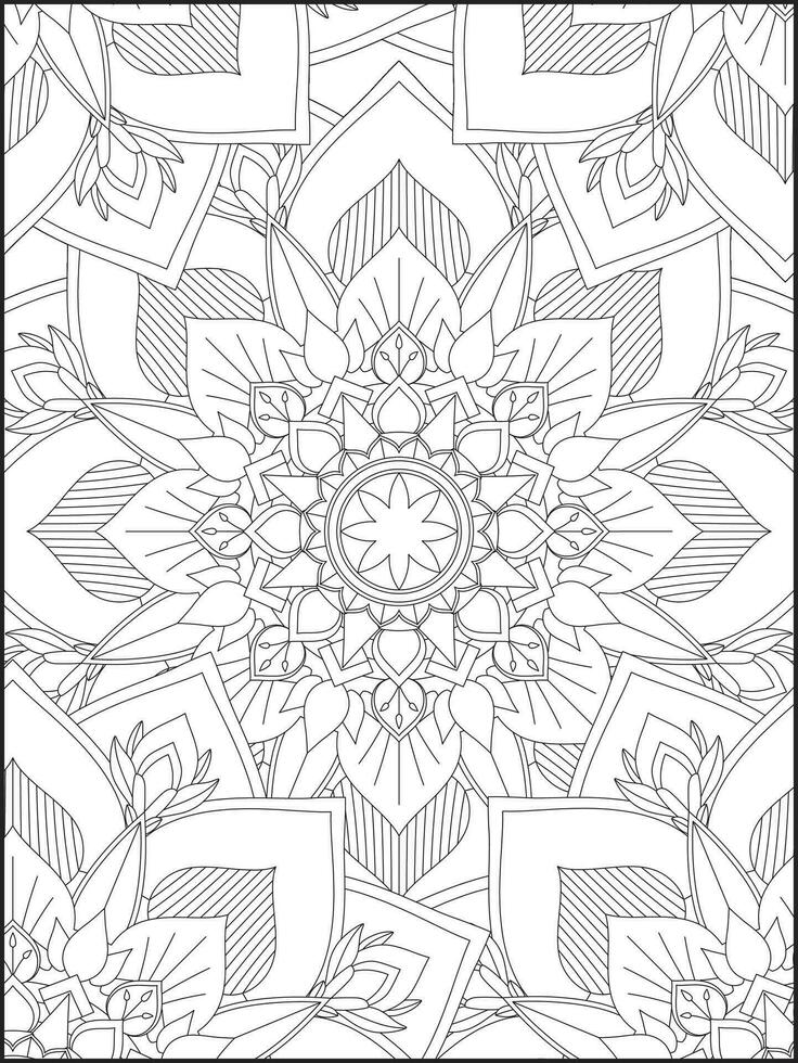 mandala, mandala coloration page, floral mandala coloration page. floral mandala modèle adulte coloration page vecteur