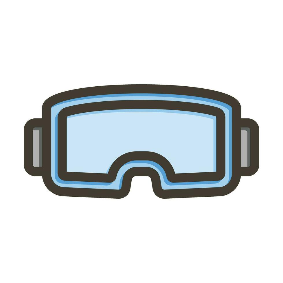 vr des lunettes vecteur épais ligne rempli couleurs icône pour personnel et commercial utiliser.