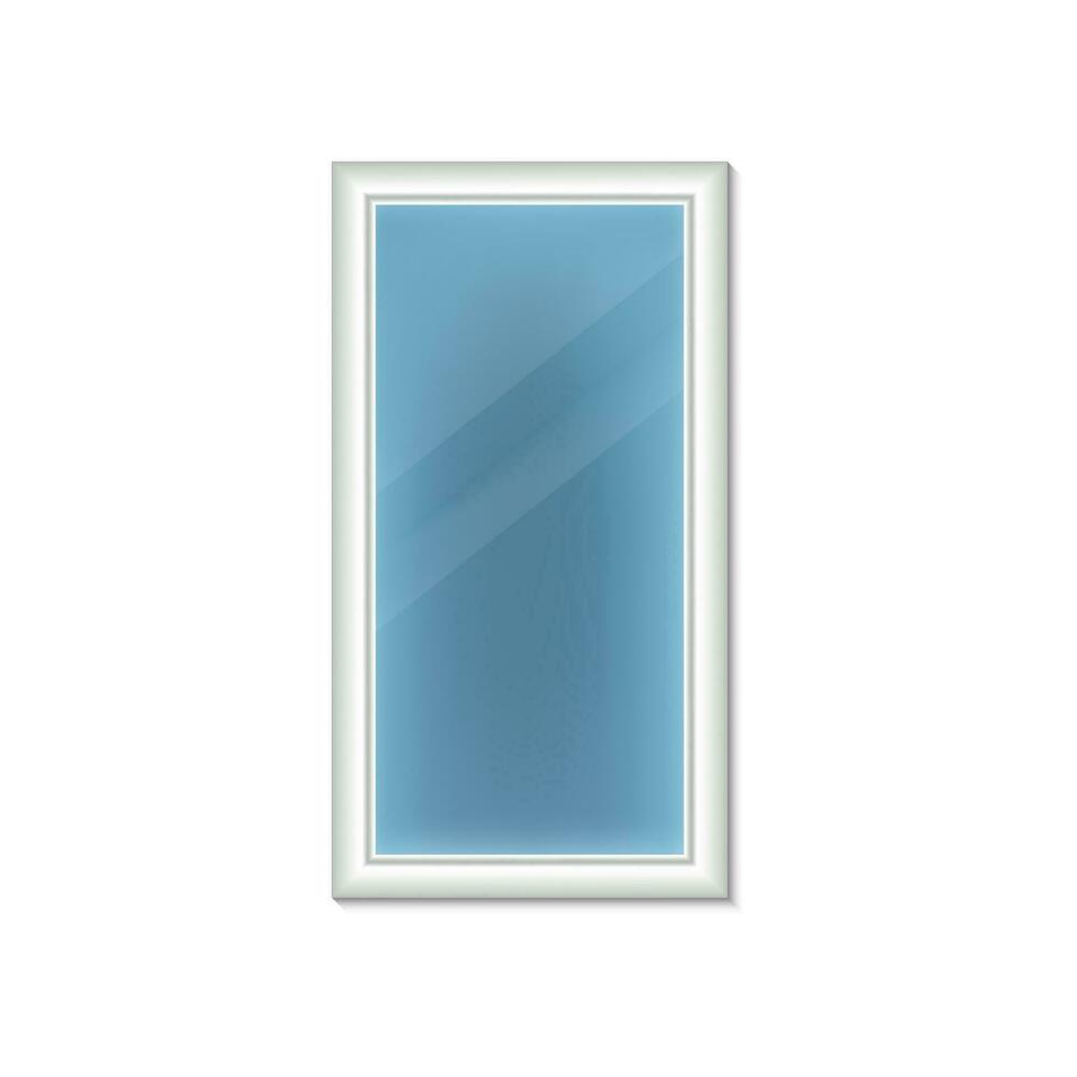 réaliste détaillé 3d miroir en forme de comme rectangle. vecteur