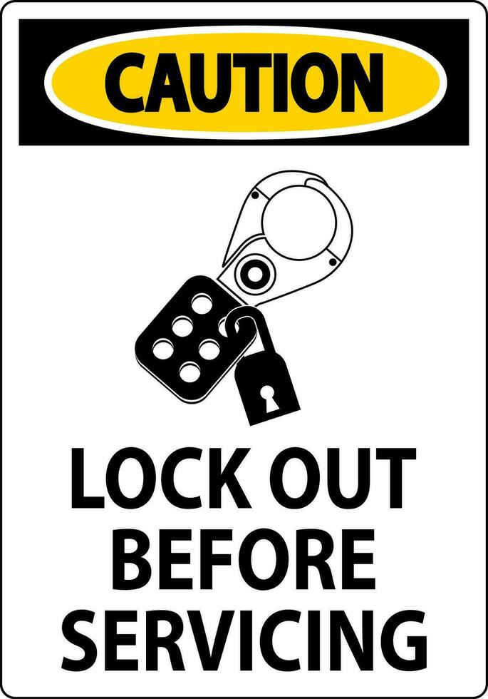 mise en garde signe, fermer à clé en dehors avant entretien vecteur