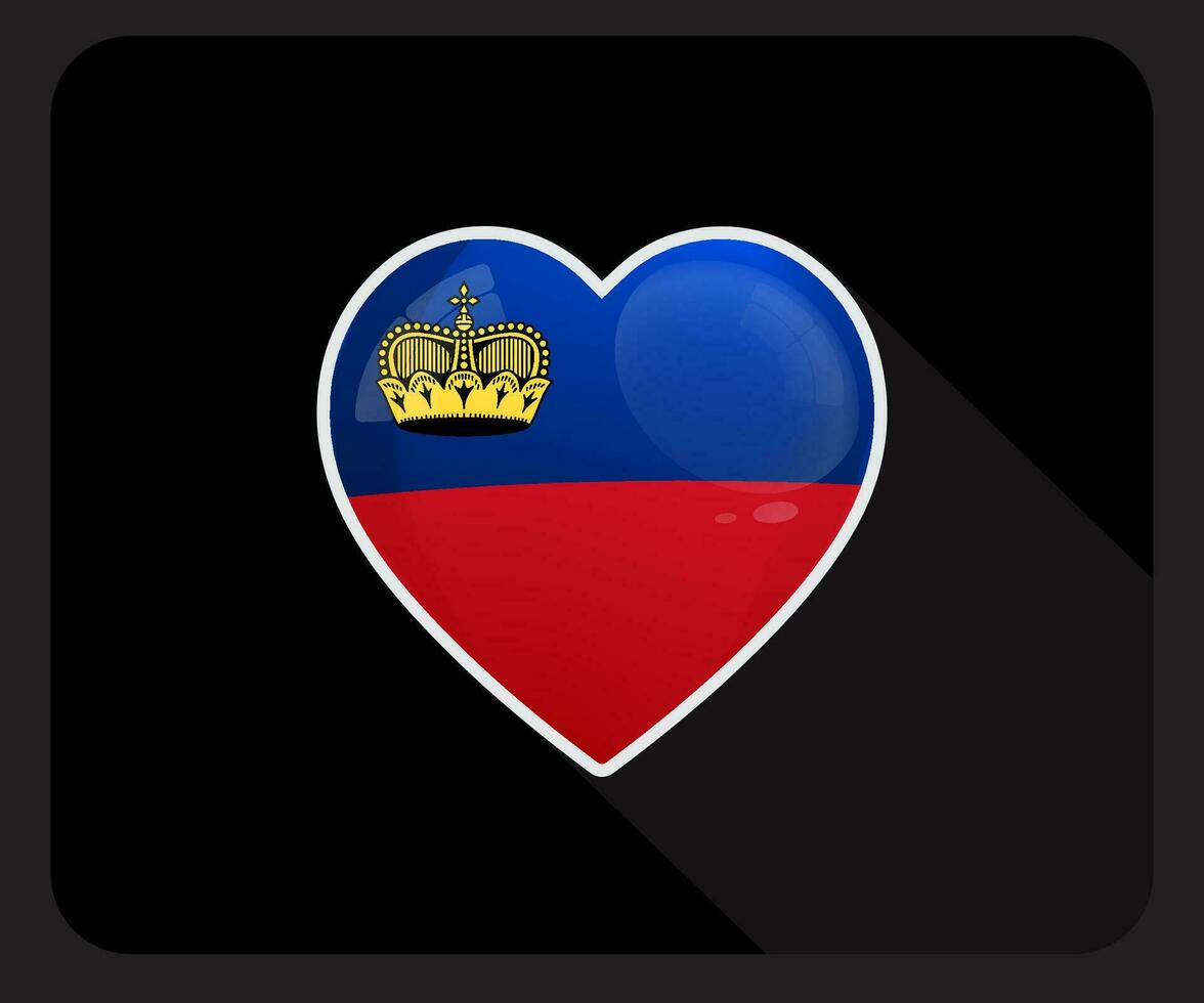 Liechtenstein l'amour fierté drapeau icône vecteur