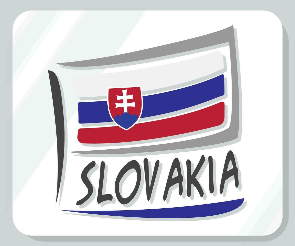 la slovaquie graphique fierté drapeau icône vecteur