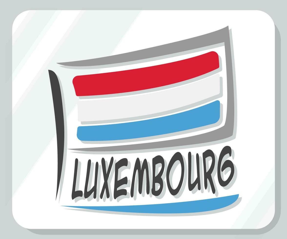 Luxembourg graphique fierté drapeau icône vecteur