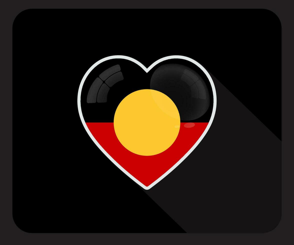 aborigène l'amour fierté drapeau icône vecteur