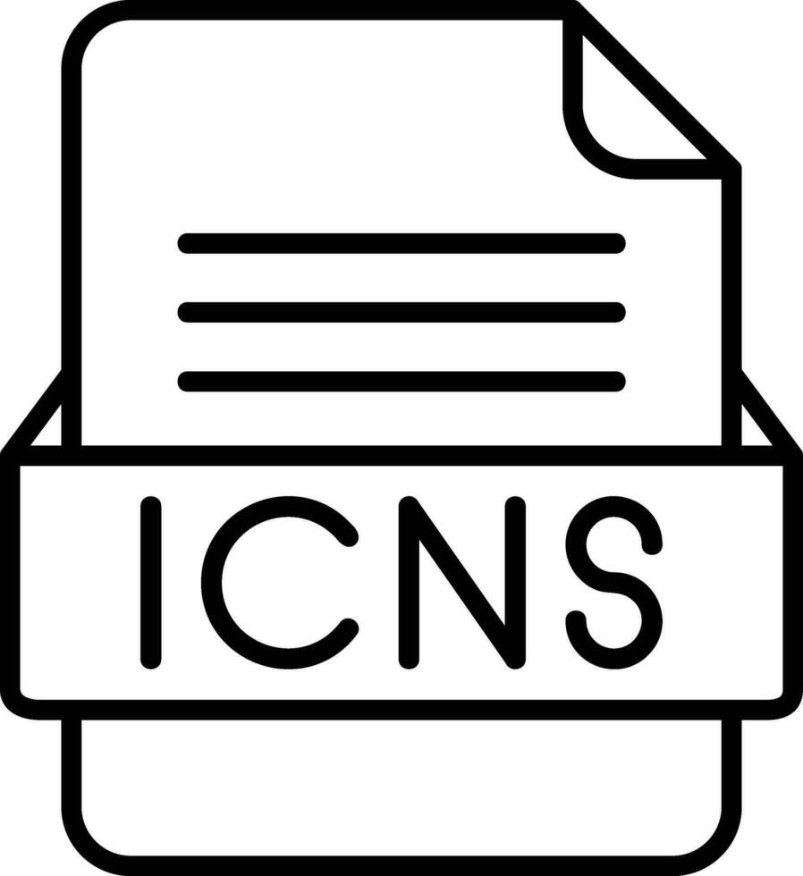 icns fichier format ligne icône vecteur