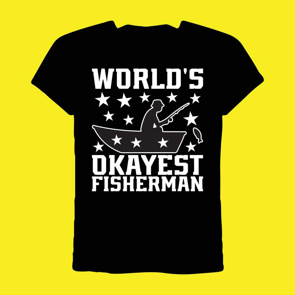 du monde le plus correct pêcheur T-shirt vecteur