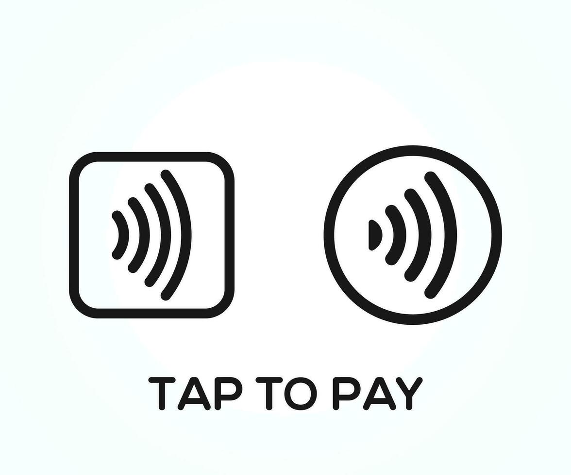 sans contact Paiement icône. sans contact nfc sans fil Payer signe. robinet à Payer vecteur