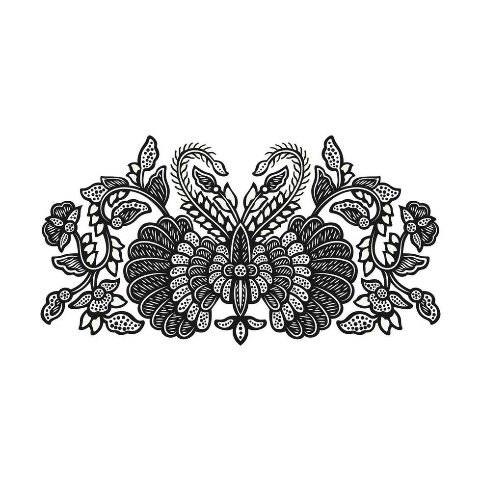 Javanais batik icône sans couture modèle vecteur image