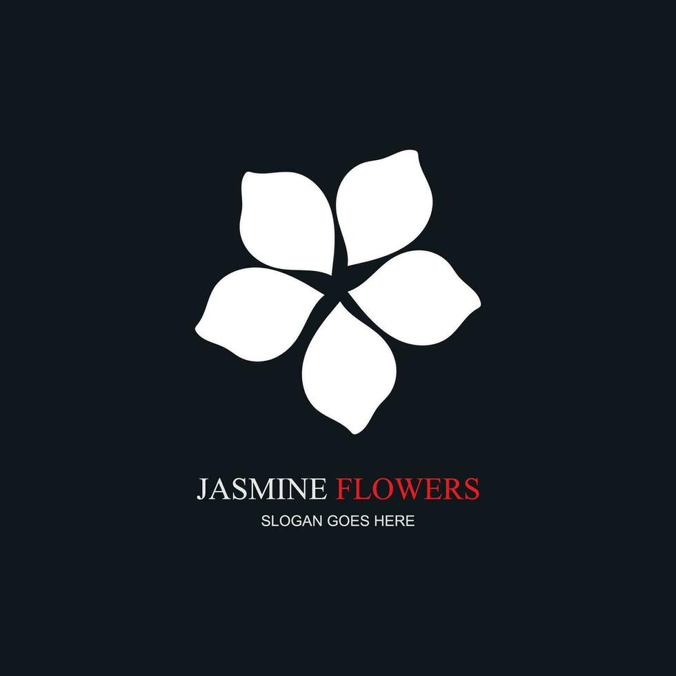 jasmin élément vecteur logo. rond emblème dans minimal linéaire style - Naturel produit conception, fleuriste, produits de beauté, écologie concept, bien-être, spa, brut nourriture emballer.