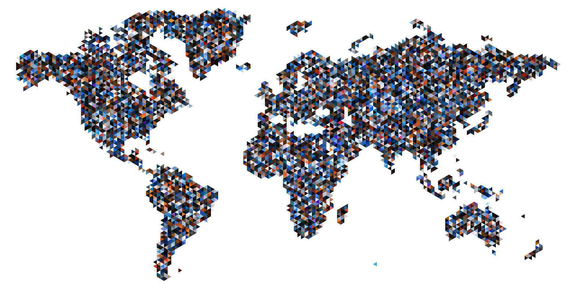 monde carte de Triangles infographie élément vecteur illustration