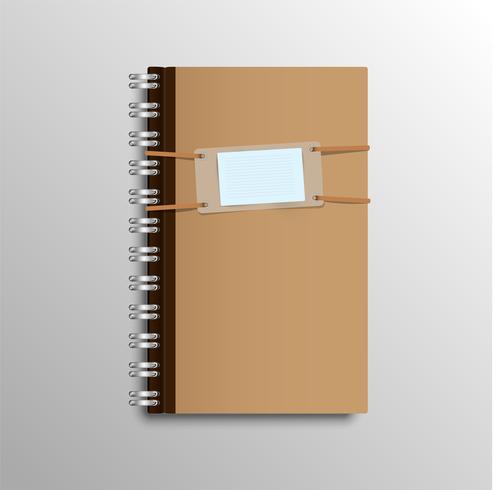 Cahier réaliste, illustration vectorielle vecteur