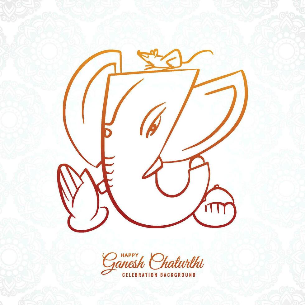 magnifique ganesh chaturthi Festival carte Contexte vecteur