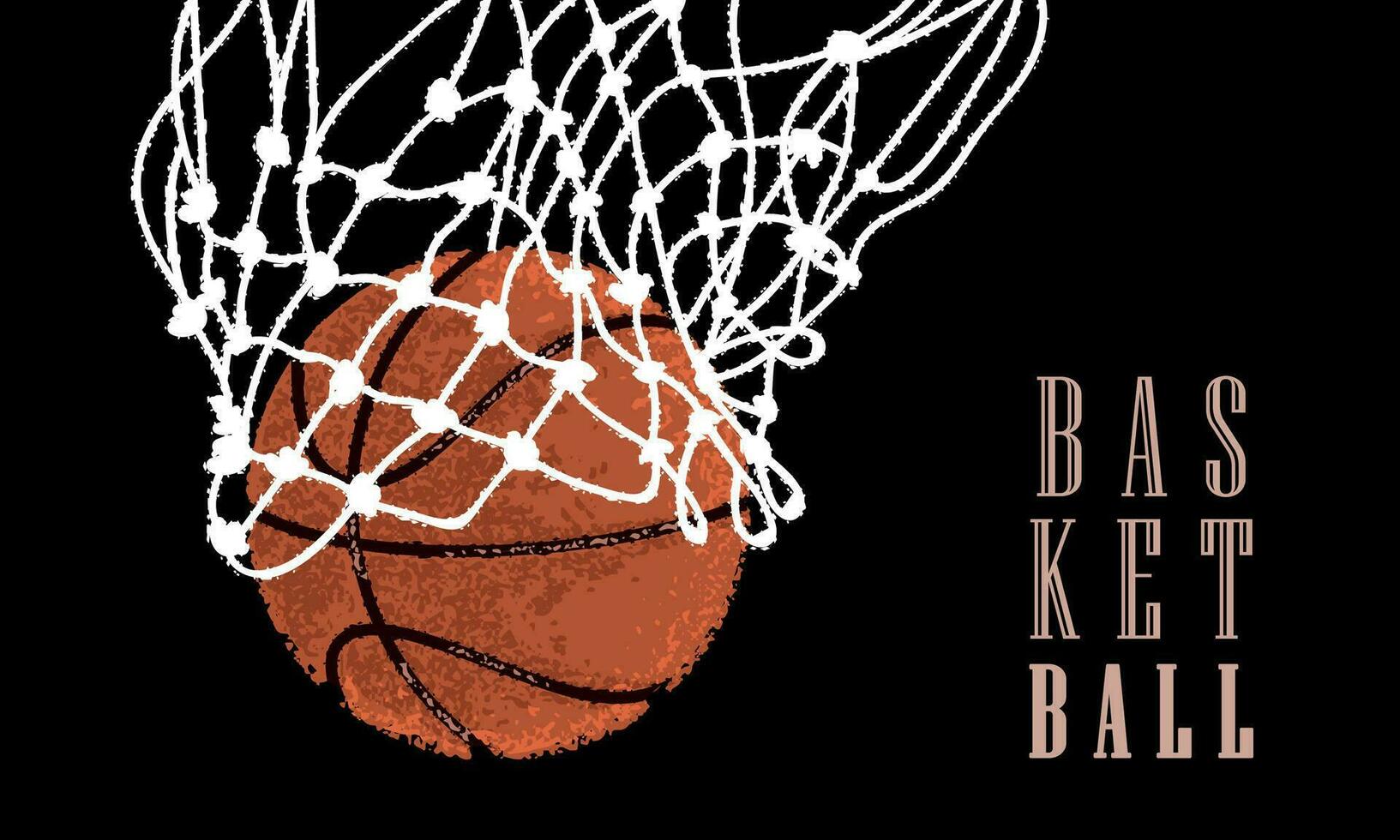 coloré basketball grunge affiche vecteur