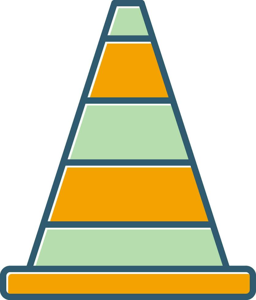 icône de vecteur de cône de construction