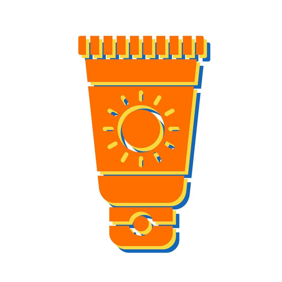 icône de vecteur de crème solaire