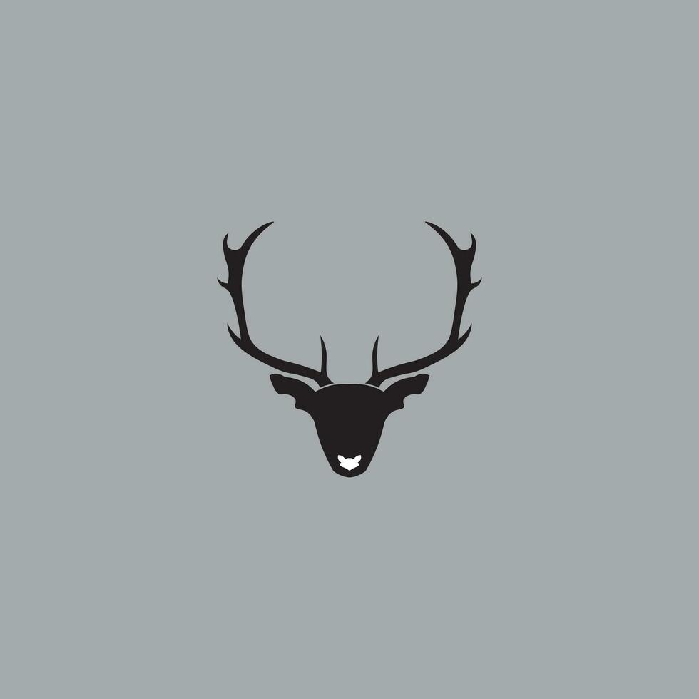 cerf logo conception dans noir Couleur vecteur