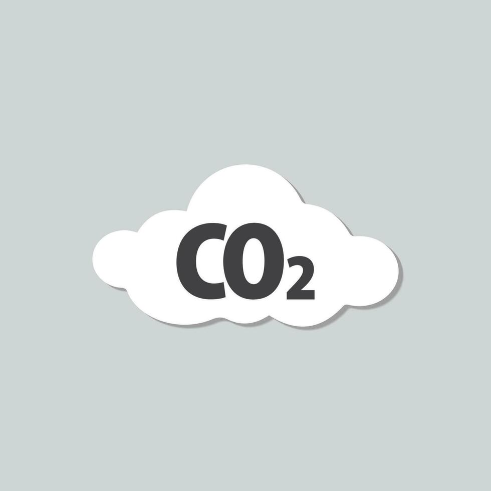 CO2 émission logo vecteur