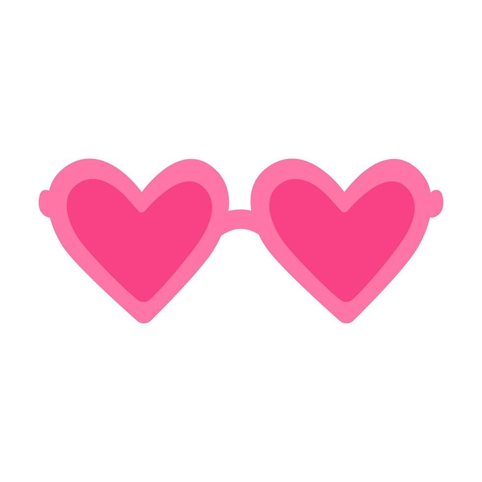rose cœur des lunettes vecteur