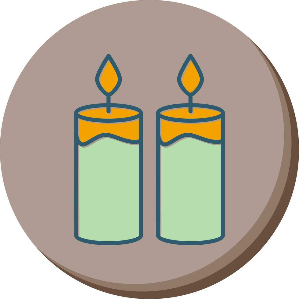 icône de vecteur de deux bougies