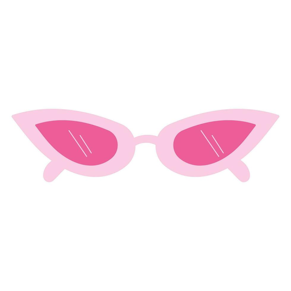 barbiecore des lunettes accessoire rose poupée fille jouer vecteur