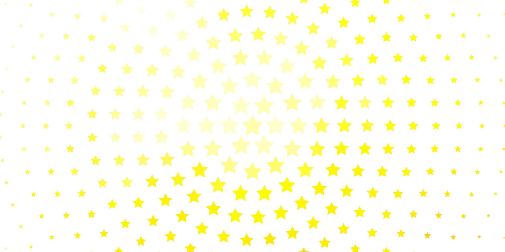 fond de vecteur jaune clair avec des étoiles colorées. illustration colorée dans un style abstrait avec des étoiles dégradées. modèle pour les sites Web, pages de destination.