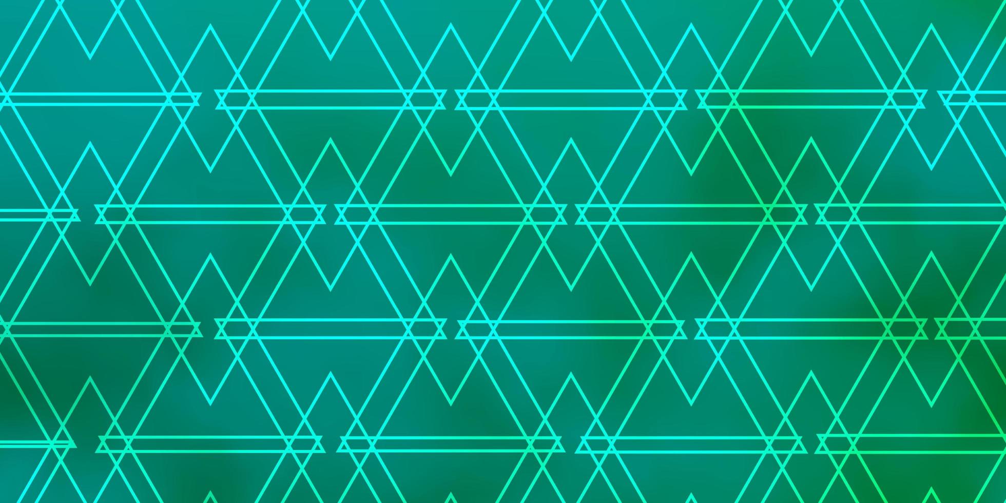 toile de fond de vecteur vert clair avec des lignes, des triangles. triangles dégradés dans un style abstrait sur une forme simple. modèle pour les pages de destination.