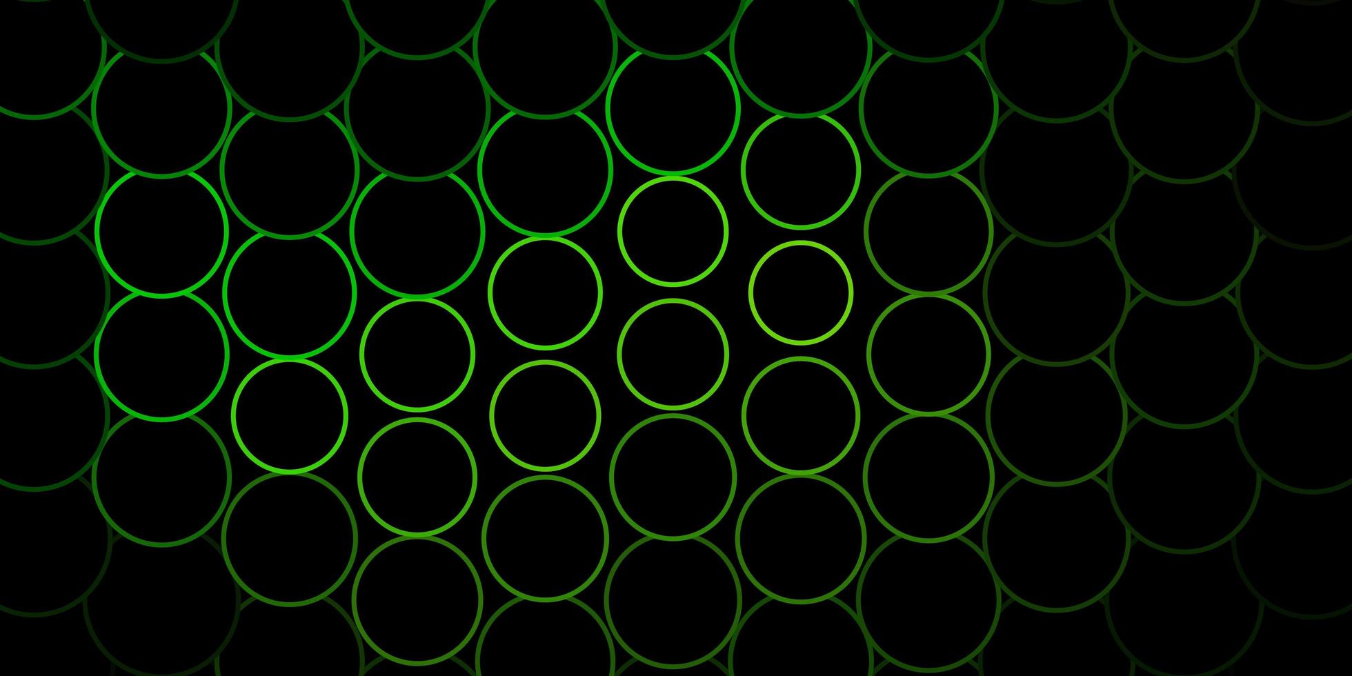 modèle vectoriel vert foncé avec des cercles. illustration colorée avec des points dégradés dans un style nature. conception pour vos publicités.