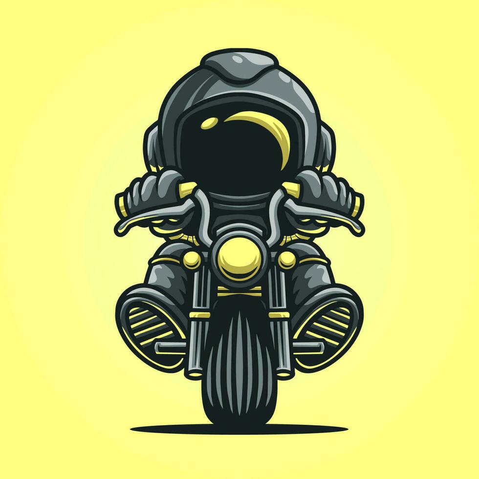 astro motard mascotte génial illustration pour votre l'image de marque affaires vecteur