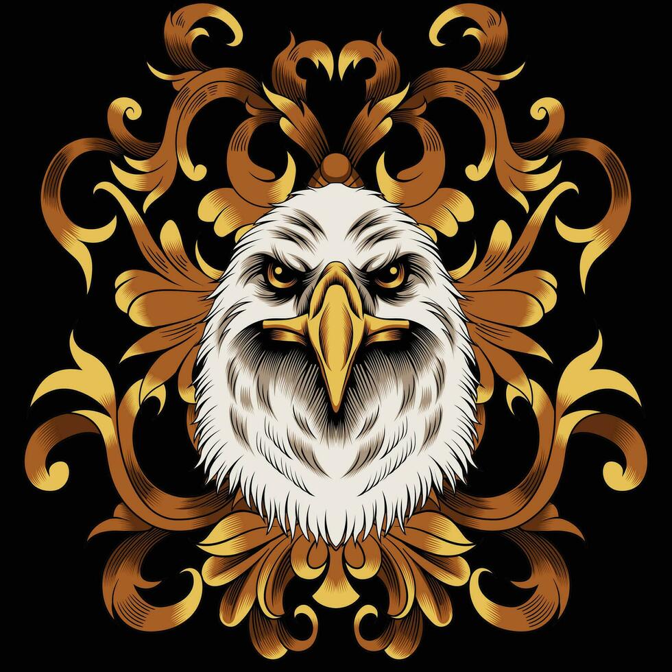 illustration vectorielle de tête d'aigle vecteur