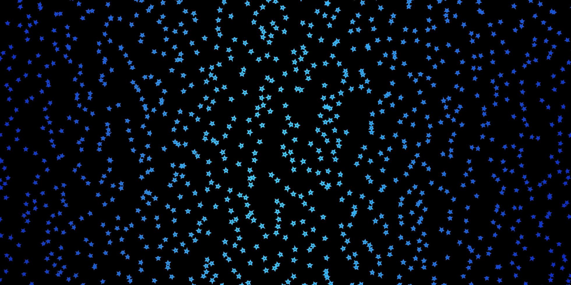 disposition de vecteur bleu foncé avec des étoiles brillantes. illustration décorative avec des étoiles sur un modèle abstrait. conception pour la promotion de votre entreprise.