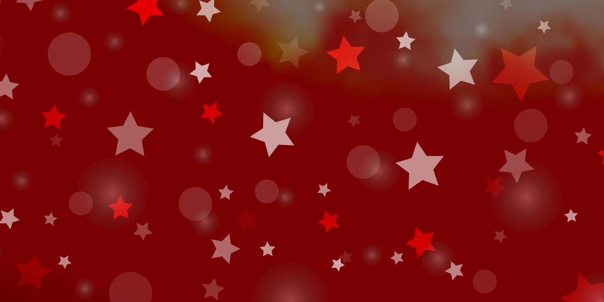 disposition vectorielle rouge clair avec des cercles, des étoiles. illustration abstraite avec des formes colorées de cercles, étoiles. modèle pour cartes de visite, sites Web. vecteur