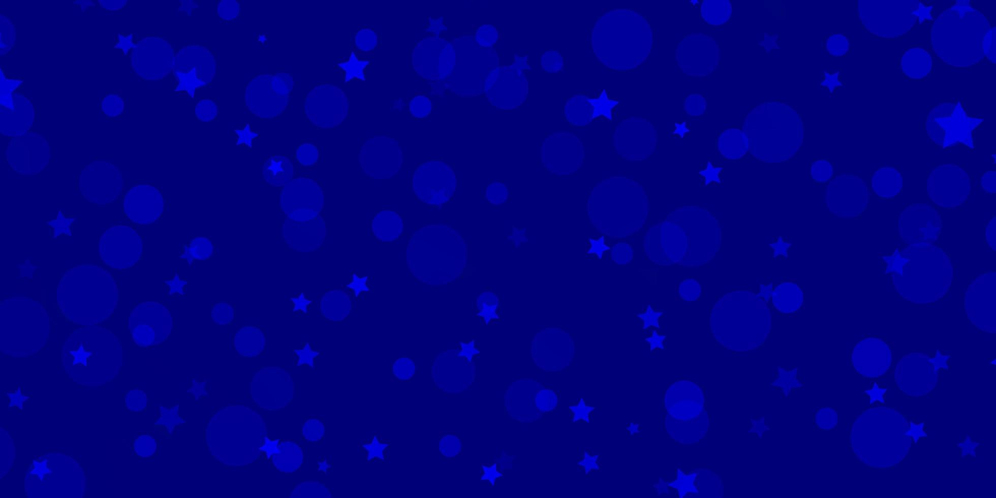 motif vectoriel bleu clair avec des cercles, des étoiles. illustration colorée avec des points dégradés, des étoiles. texture pour stores, rideaux.