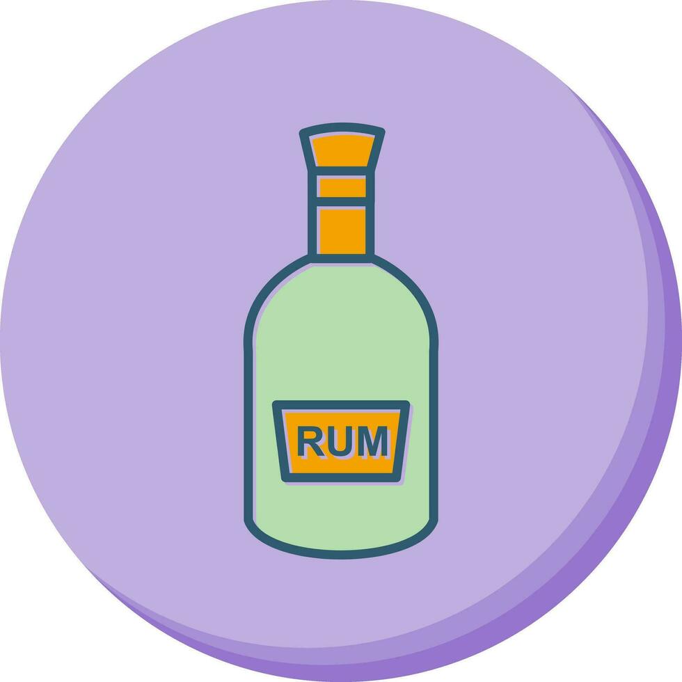 bouteille d'icône de vecteur de rhum