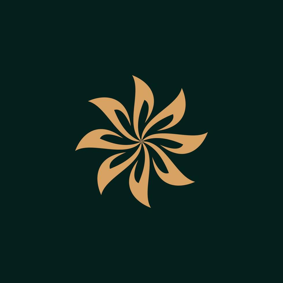 luxe fleur vecteur logotype. Créatif universel prime feuille floral logo vecteur modèle