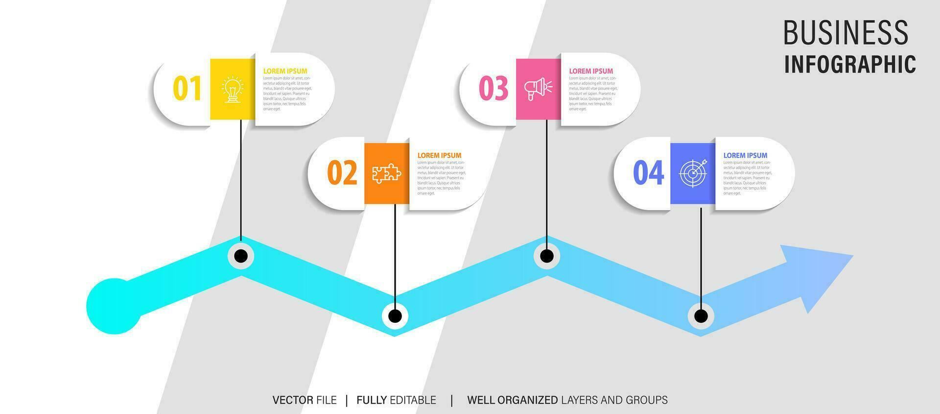 modèle infographique de vecteur